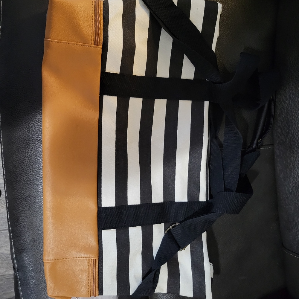 DSW Striped Weekender Bag
